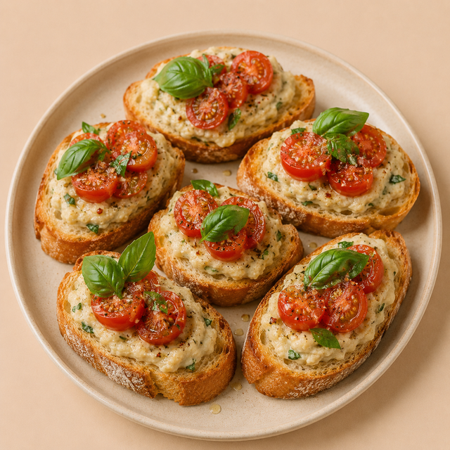 Basil & White Bean Crostini