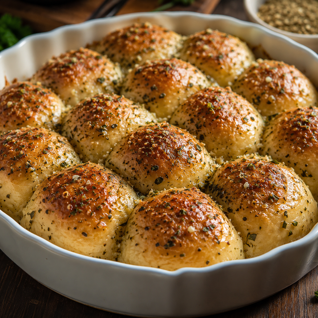 Oregano Herb Butter Pull-Apart Rolls